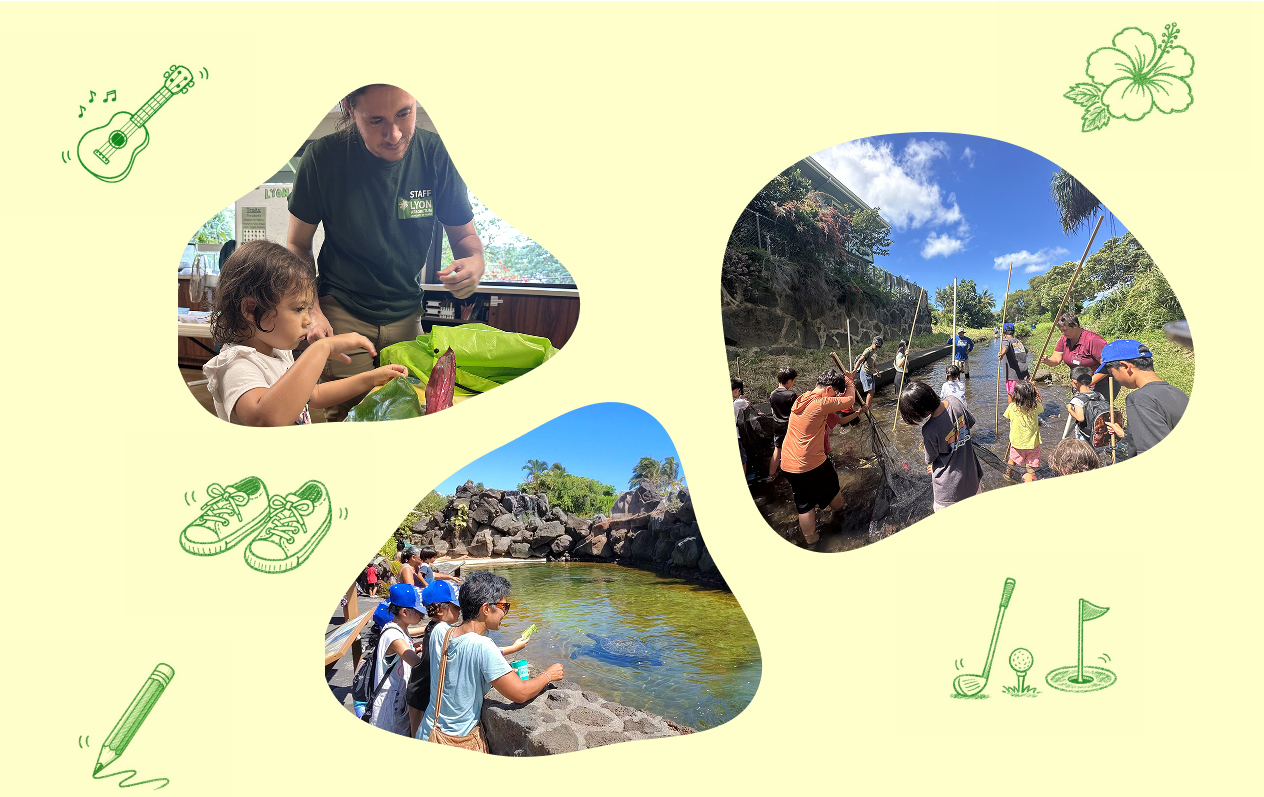 アカデミアアロハキャンプで子ども達がアクティビティを楽しんでいる様子